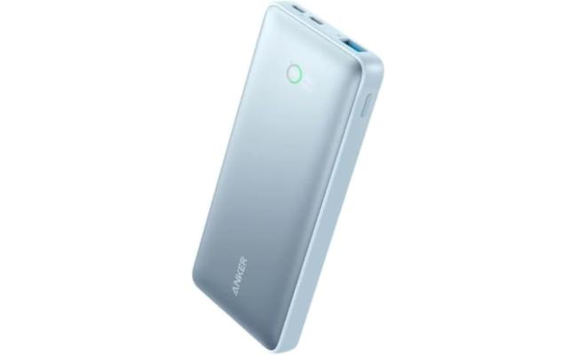 Anker 533 Power Bank10000mah Portable Charger-A1249 (PowerCore 25W) With 3 Port, 2 USB-C, 1 USB-A Fast Charging Battery Pack For iPhone Series, iPad, Samsung, Android and More (Blue)